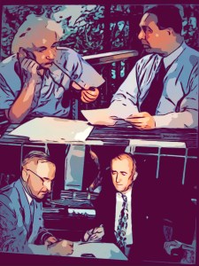 Leo and mentor; Jimmy and protége